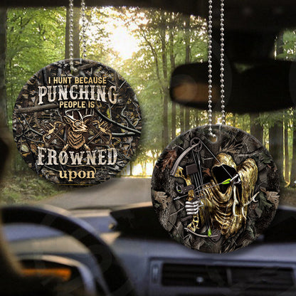 Hunting Passion 3 Ceramic Circle Ornament - Decorative Ornament - Christmas Ornament