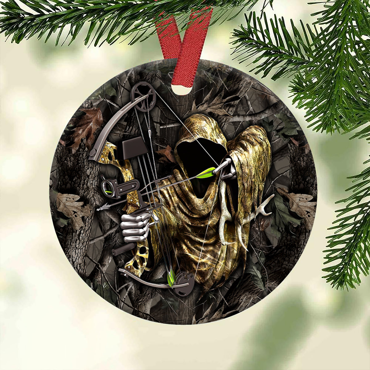 Hunting Passion 3 Ceramic Circle Ornament - Decorative Ornament - Christmas Ornament