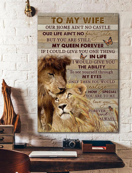 Husband To Wife - Our Home Ain't No Castle But You Are Still My Queen Forever Canvas - Canvas Decor Ideas