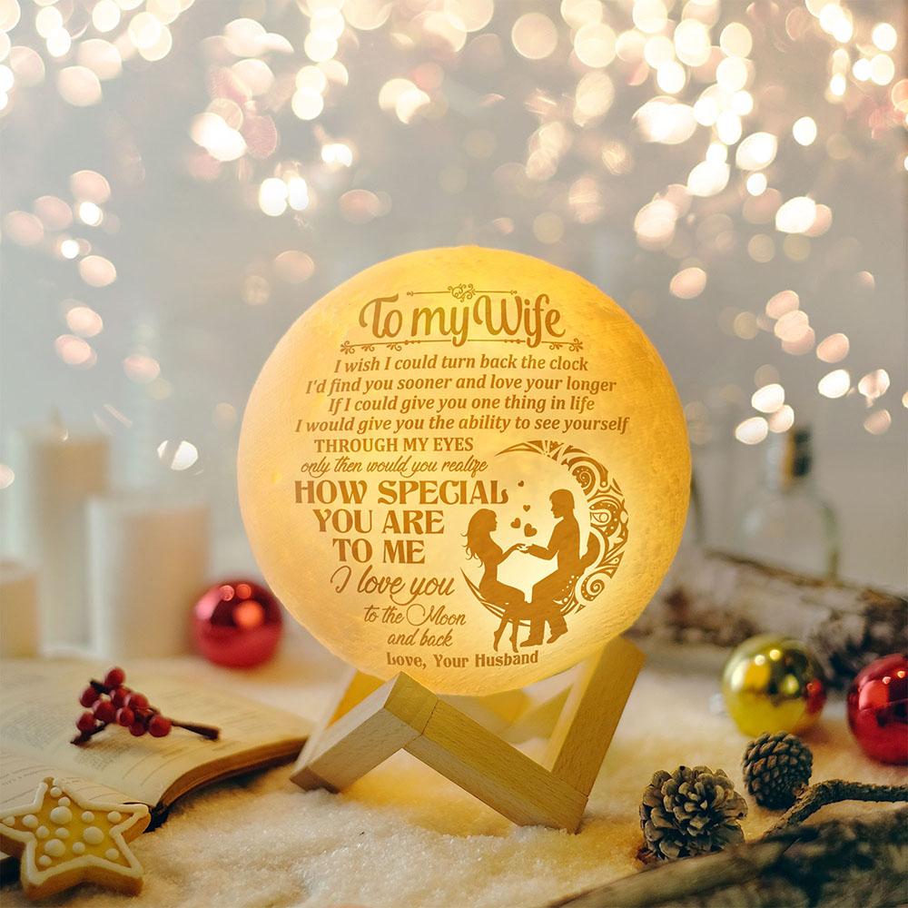 Husband to Wife How Special You Are To Me 3d Printed Moon Lamp - To My Wife - Valentines Gifts For Wife - Marriage Gifts For Couple - Anniversary Gift