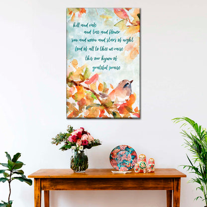 Hymn Of Praise Bird Canvas Wall Art - Canvas Religious Wall Art - Christian Wall Decor Living Room