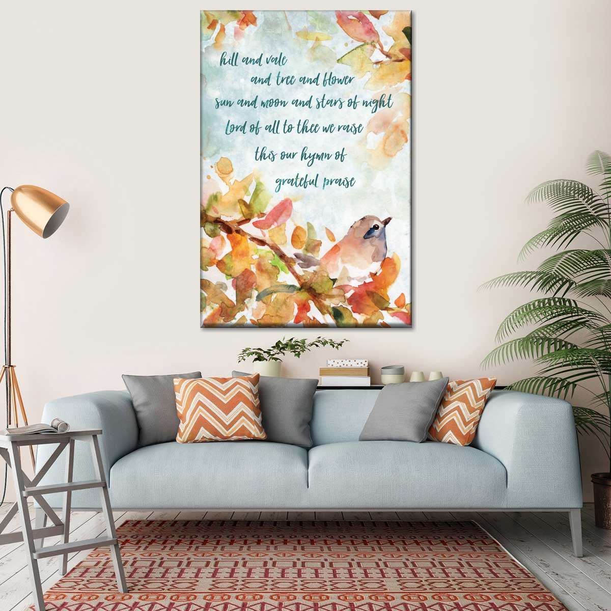 Hymn Of Praise Bird Canvas Wall Art - Canvas Religious Wall Art - Christian Wall Decor Living Room