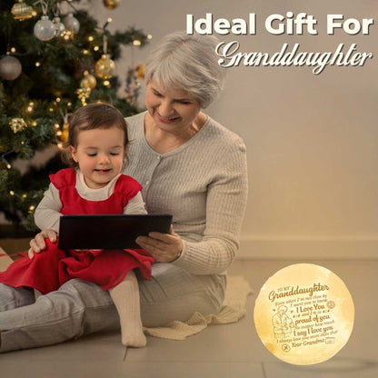 I Always Love You More Than That 3d Printed Moon Lamp - To My Granddaughter - Gift For Granddaughter - Engraved Moon Lamp