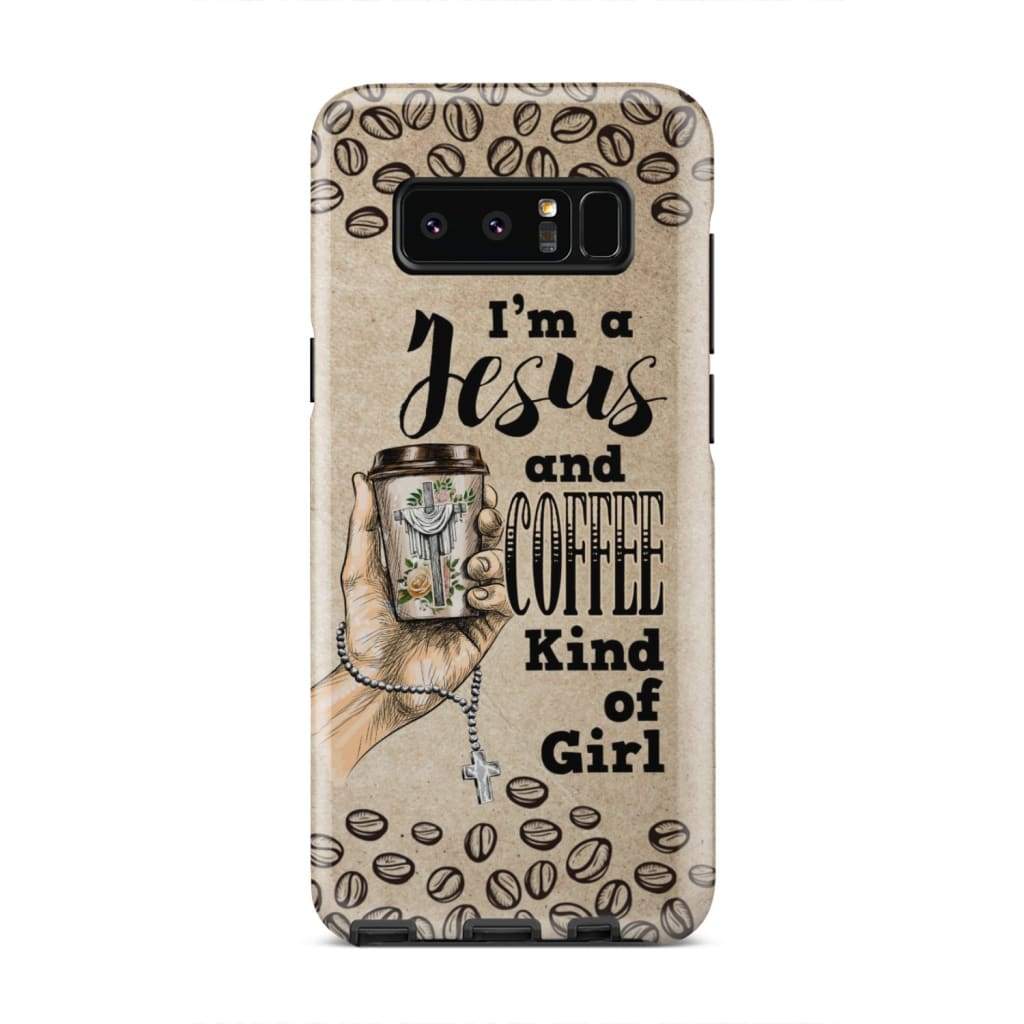 I Am A Jesus And Coffee Kind Of Girl Phone Case - Inspirational Bible Scripture iPhone Cases