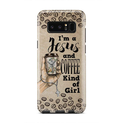 I Am A Jesus And Coffee Kind Of Girl Phone Case - Inspirational Bible Scripture iPhone Cases