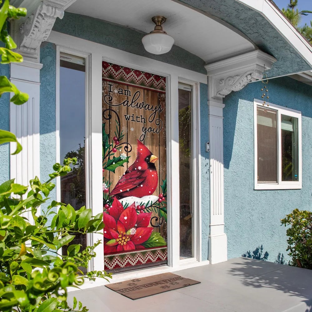 I Am Always With You Cardinal Memory Sign Door Cover - Religious Door Decorations