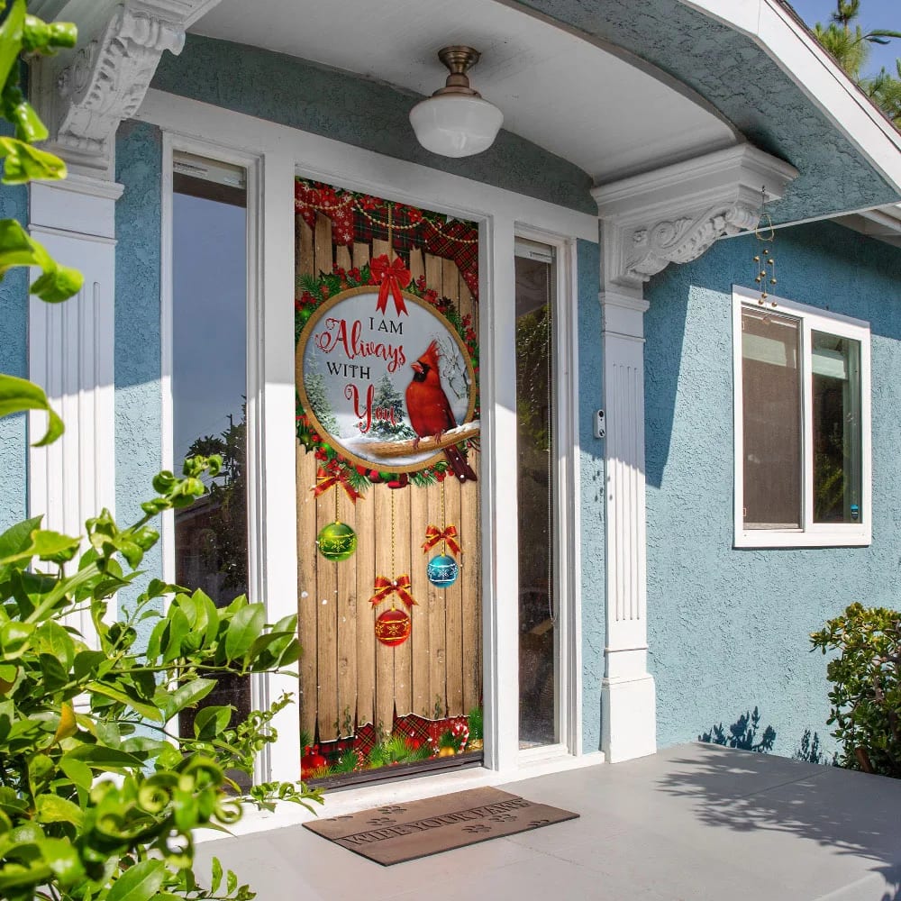 I Am Always With You Door Cover - Cardinal Door Cover - Religious Door Decorations