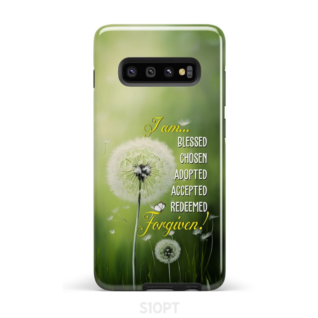 I Am Blessed Chosen Adopted Accepted Redeemed Forgiven Phone Case - Bible Verse IPhone & Samsung Cases