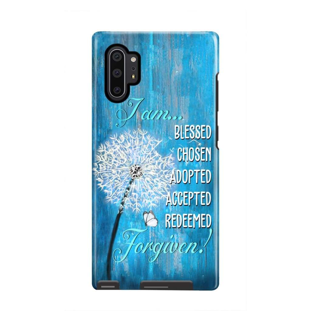 I Am Blessed Chosen Adopted Accepted Redeemed Forgiven Phone Case - Scripture Phone Cases - Iphone Cases Christian