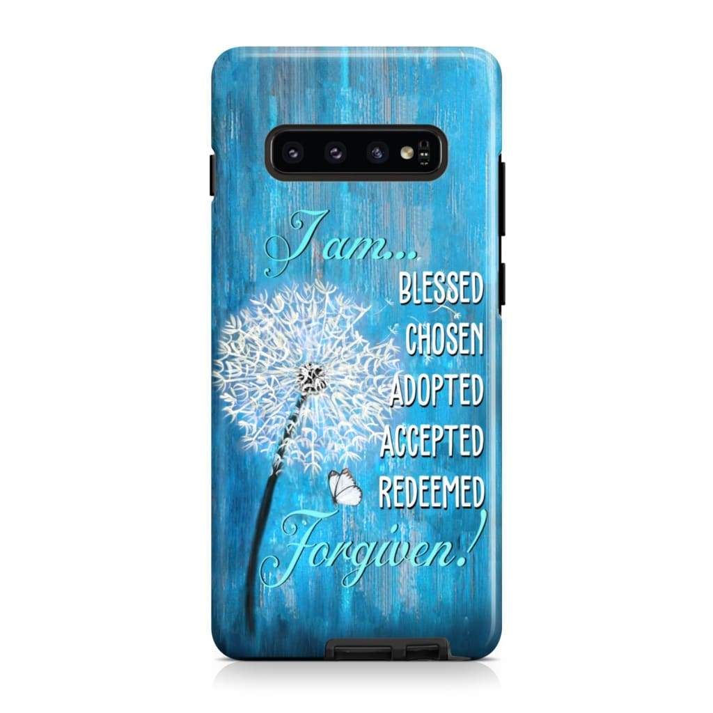 I Am Blessed Chosen Adopted Accepted Redeemed Forgiven Phone Case - Scripture Phone Cases - Iphone Cases Christian