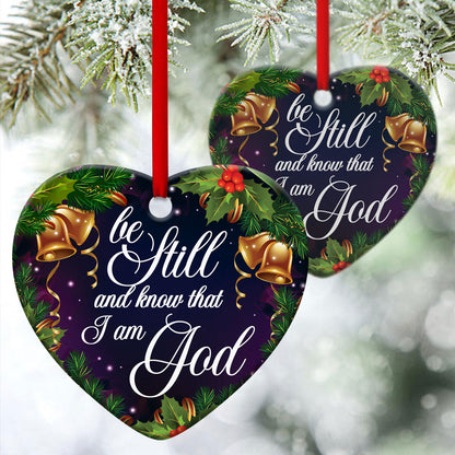 I Am God - Unique Ceramic Heart Ornament - Christmas Decor - Funny Ornament