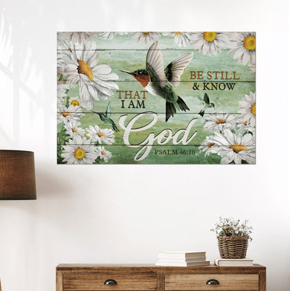 I Am God Hummingbird Canvas Wall Art - Christian Poster - Religious Wall Decor