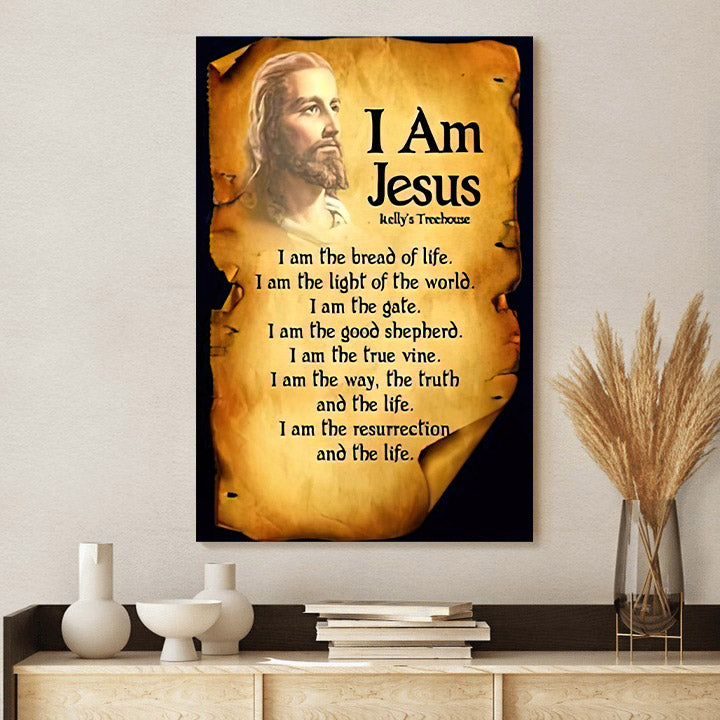 I Am Jesus Canvas Pictures - Jesus Painting Canvas - Christian Canvas Wall Art