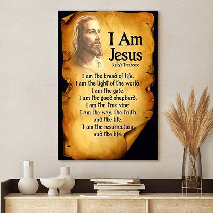 I Am Jesus Canvas Pictures - Jesus Painting Canvas - Christian Canvas Wall Art