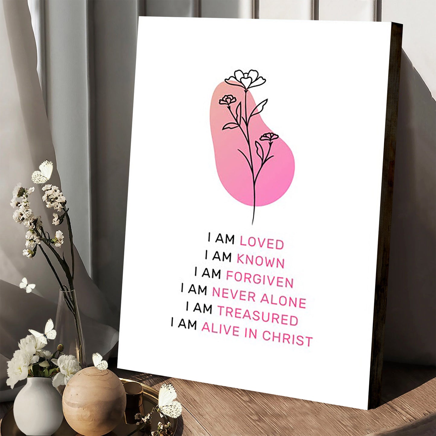 I Am Loved I Am Known I Am Forgiven - Jesus Christ Canvas - Christian Wall Art - Religious Canvas Art