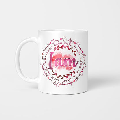 I Am Strong, Beautiful, Chosen, Never Alone, Created, Amazing, God Mug, Jesus Mug, Faith Mug