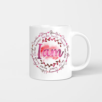 I Am Strong, Beautiful, Chosen, Never Alone, Created, Amazing, God Mug, Jesus Mug, Faith Mug