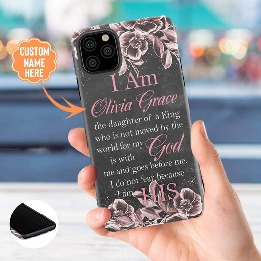 I Am The Daughter Of A King Personalized Name Case Christian Gifts - Scripture Phone Cases - Iphone Cases Christian