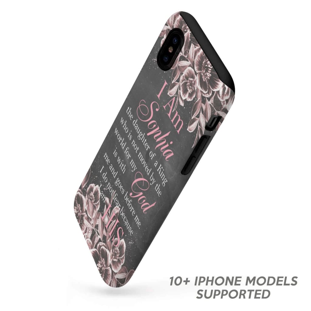 I Am The Daughter Of A King Personalized Name Case Christian Gifts - Scripture Phone Cases - Iphone Cases Christian
