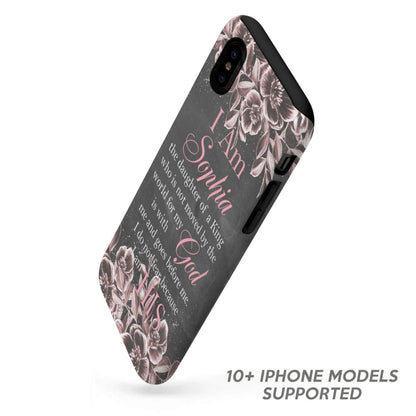 I Am The Daughter Of A King Personalized Name Case Christian Gifts - Scripture Phone Cases - Iphone Cases Christian