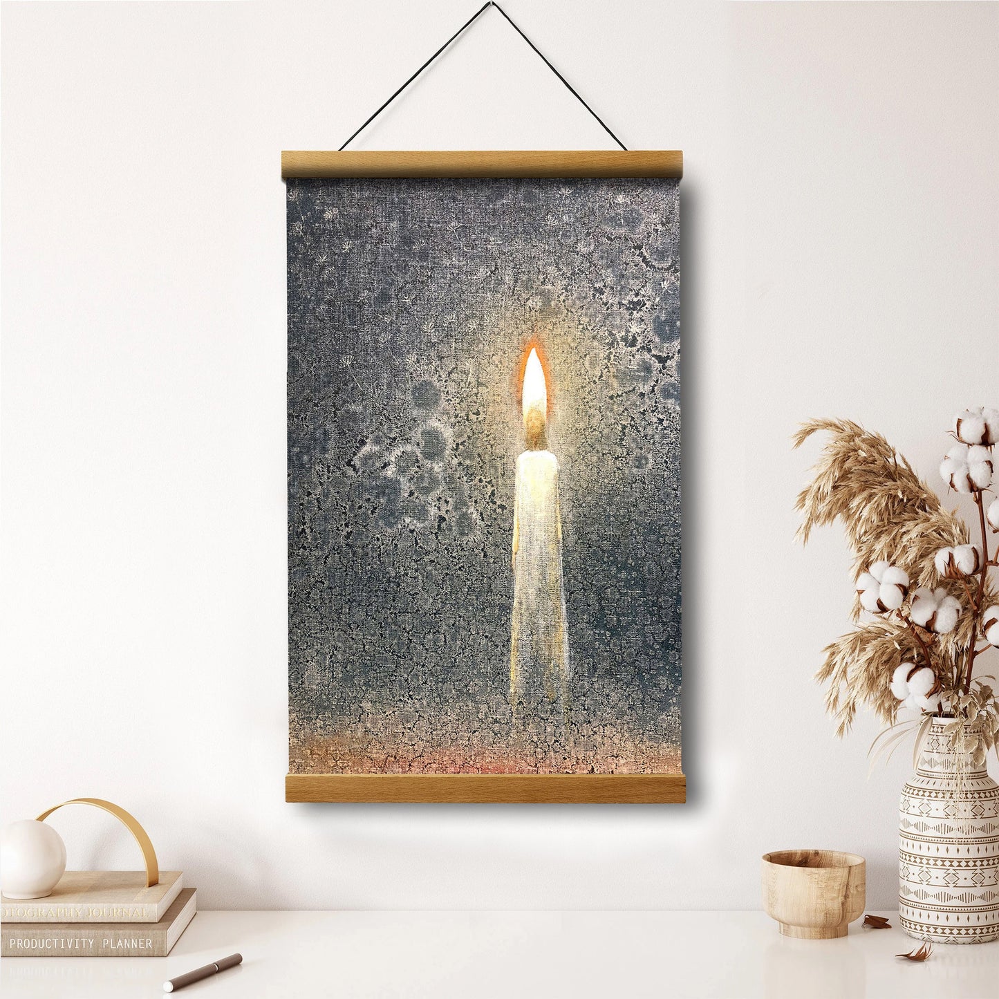I Am The Light Hanging Canvas Wall Art - Jesus Picture - Jesus Portrait Canvas - Religious Canvas