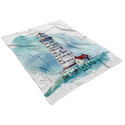 I Am The Light Of The World John 812 Fleece Blanket - Christian Blanket - Bible Verse Blanket