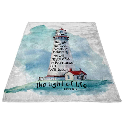 I Am The Light Of The World John 812 Fleece Blanket - Christian Blanket - Bible Verse Blanket