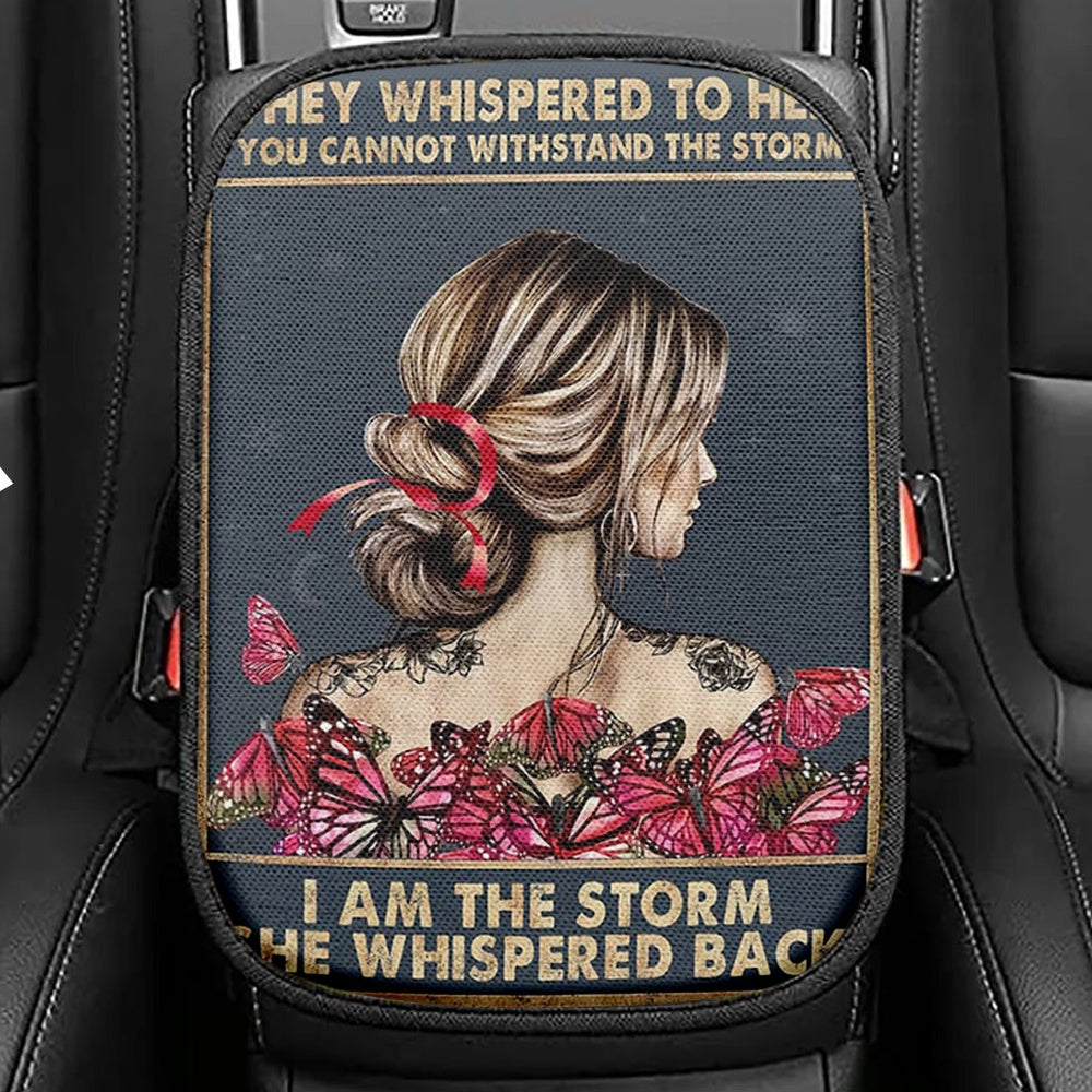 I Am The Storm Seat Box Cover, Encouragement Gifts For Women, Rustic Car Interior Accessories