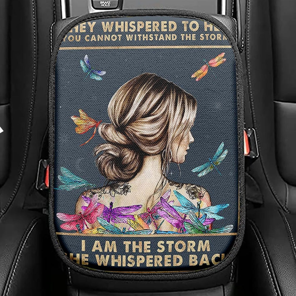 I Am The Storm Seat Box Cover, Gifts For Women, Boho Dragonfly Car Interior Accessories