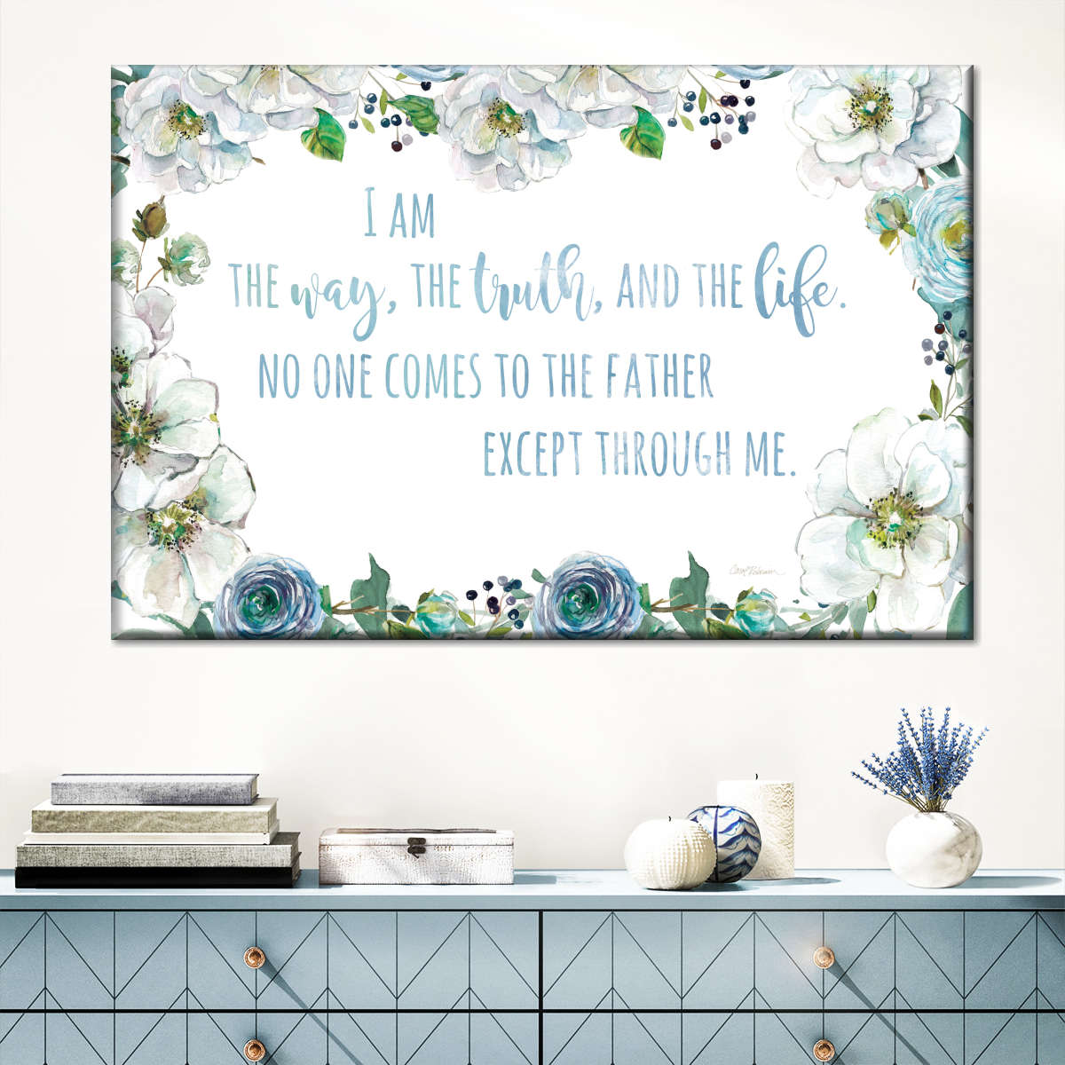 I Am The Way Canvas Wall Art - Christian Canvas Wall Art - Religious Wall Art Canvas