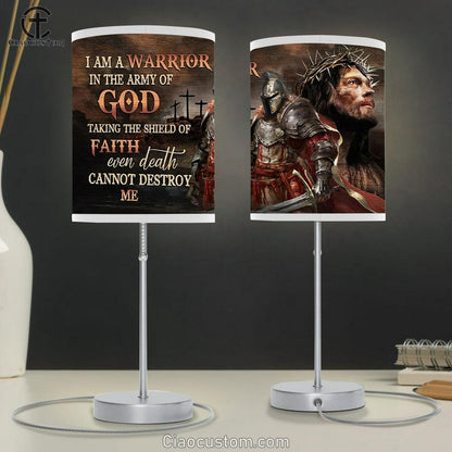 I Am Warrior In The Army Of God Knights Table Lamp Art - Christian Lamp Art - Religious Room Decor