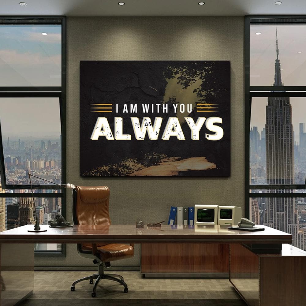 I Am With You Always Canvas - Religious Canvas Art - Christian Canvas Wall Art - Ciaocustom