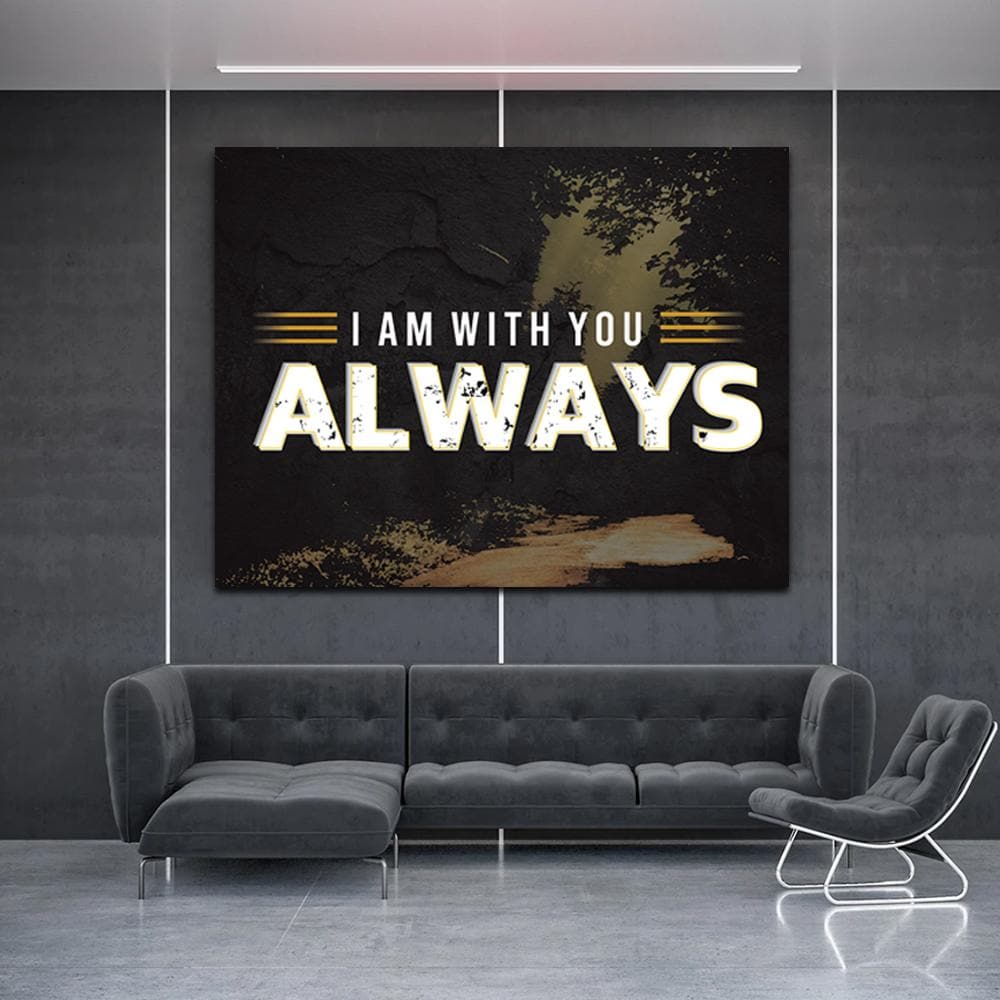 I Am With You Always Canvas - Religious Canvas Art - Christian Canvas Wall Art - Ciaocustom