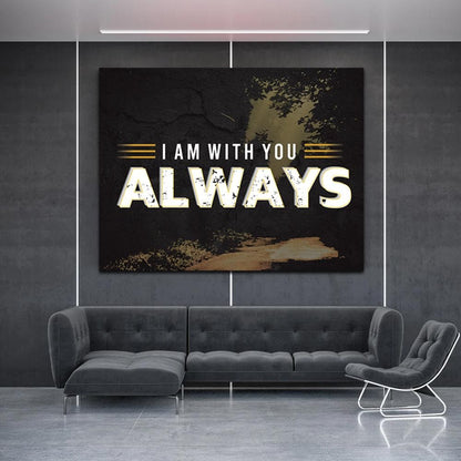 I Am With You Always Canvas - Religious Canvas Art - Christian Canvas Wall Art - Ciaocustom