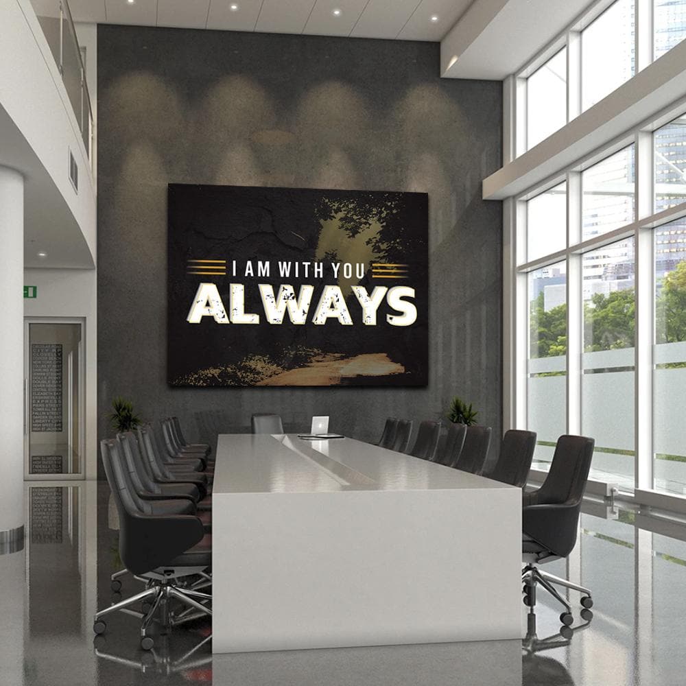 I Am With You Always Canvas - Religious Canvas Art - Christian Canvas Wall Art - Ciaocustom