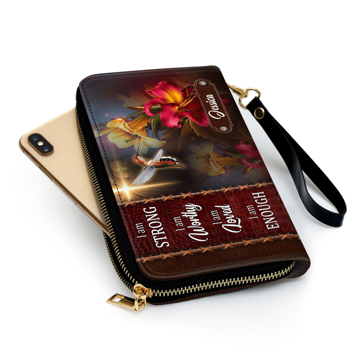 I Am Worthy Clutch Purse For Women - Personalized Name - Christian Gifts For Women