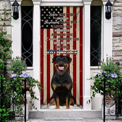 I Am Your Rottweiler Door Cover - Religious Door Decorations - Christian Home Decor