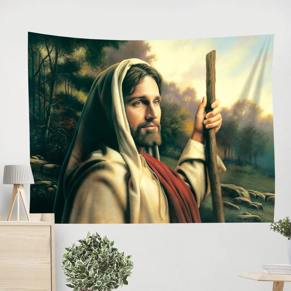 I Am the Way Wall Art Tapestry - Religious Tapestry Christian - Jesus Pictures - Christian Wall Tapestry