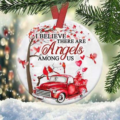 I Believe Ceramic Circle Ornament - Decorative Ornament - Christmas Ornament