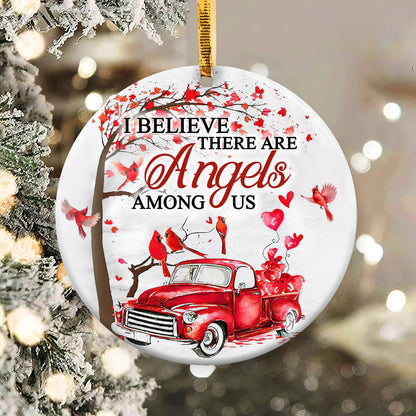 I Believe Ceramic Circle Ornament - Decorative Ornament - Christmas Ornament