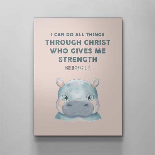 I Can Do All Things Canvas - Religious Canvas Art - Childrens Bedroom Canvas - Ciaocustom