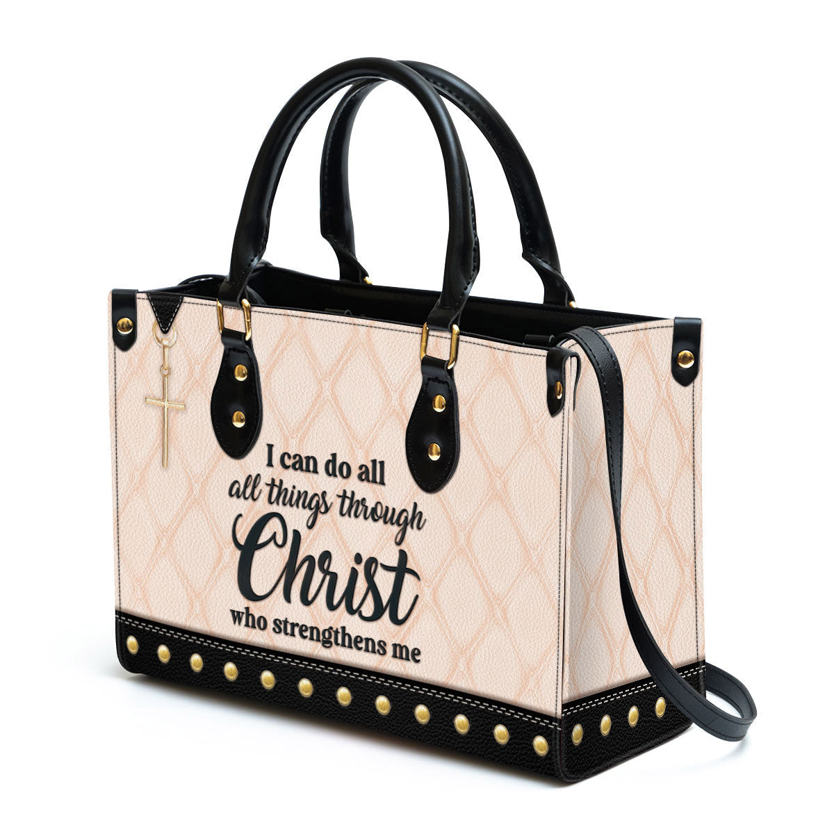 I Can Do All Things Through Christ Leather Handbag - Religious Gifts For Women - Women Pu Leather Bag