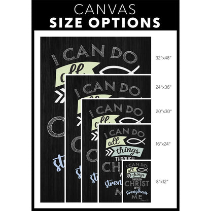 I Can Do All Things Through Christ Philippians 413 Bible Verse Canvas Wall Art - Christian Canvas Prints - Bible Verse Canvas