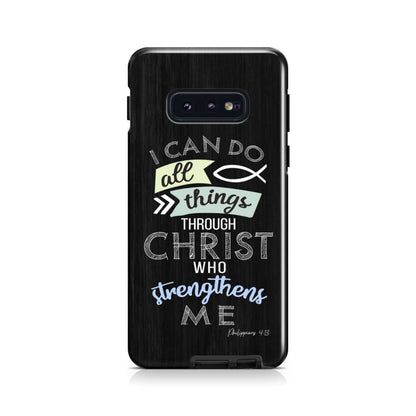 I Can Do All Things Through Christ Philippians 413 Bible Verse Phone Case - Inspirational Bible Scripture iPhone Cases