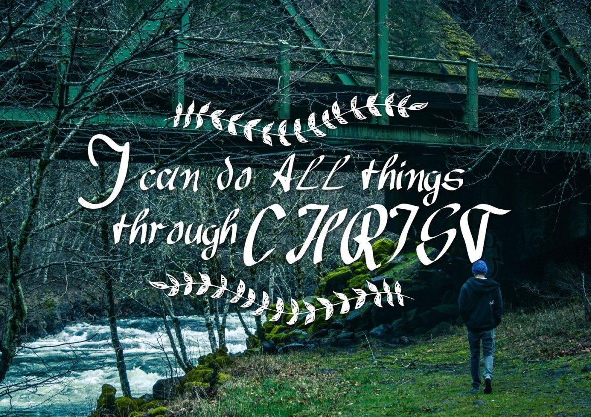 I Can Do All Things Through Christ Wall Art Canvas Print - Christian Canvas Wall Art