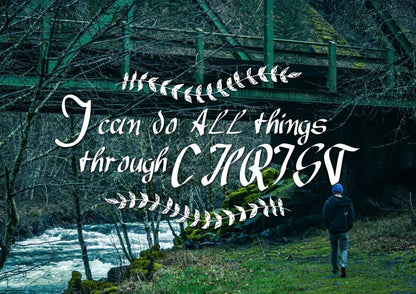 I Can Do All Things Through Christ Wall Art Canvas Print - Christian Canvas Wall Art