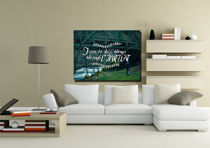 I Can Do All Things Through Christ Wall Art Canvas Print - Christian Canvas Wall Art