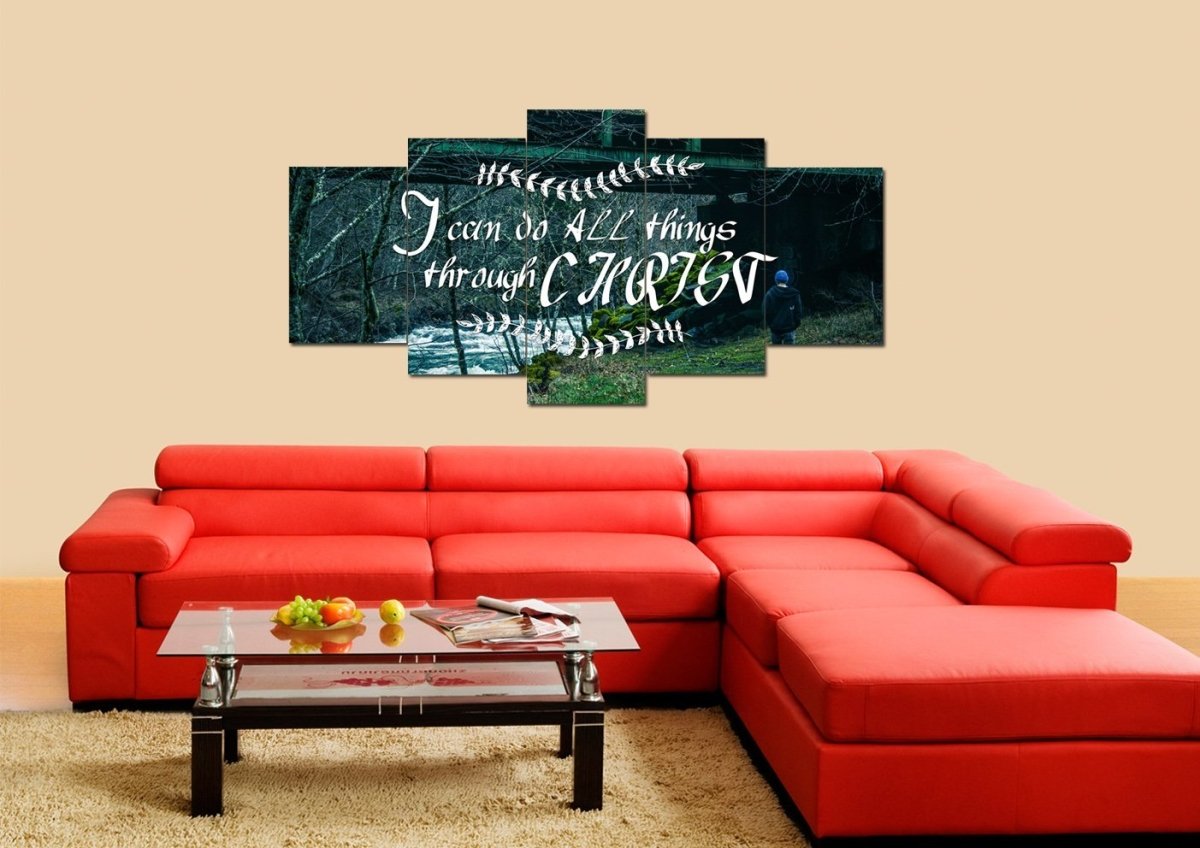 I Can Do All Things Through Christ Wall Art Canvas Print - Christian Canvas Wall Art