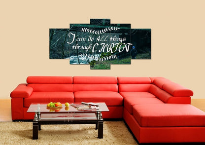 I Can Do All Things Through Christ Wall Art Canvas Print - Christian Canvas Wall Art