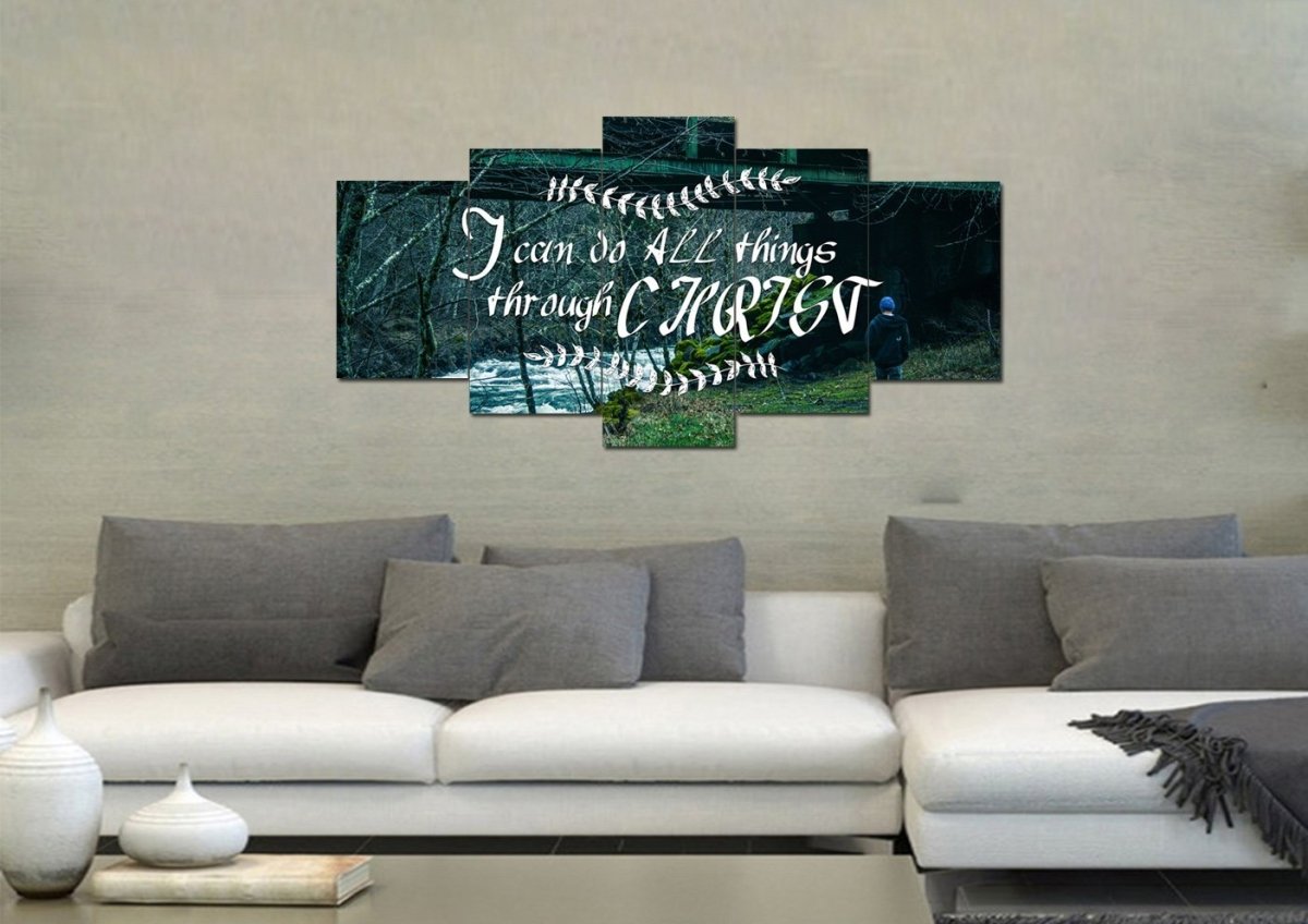 I Can Do All Things Through Christ Wall Art Canvas Print - Christian Canvas Wall Art